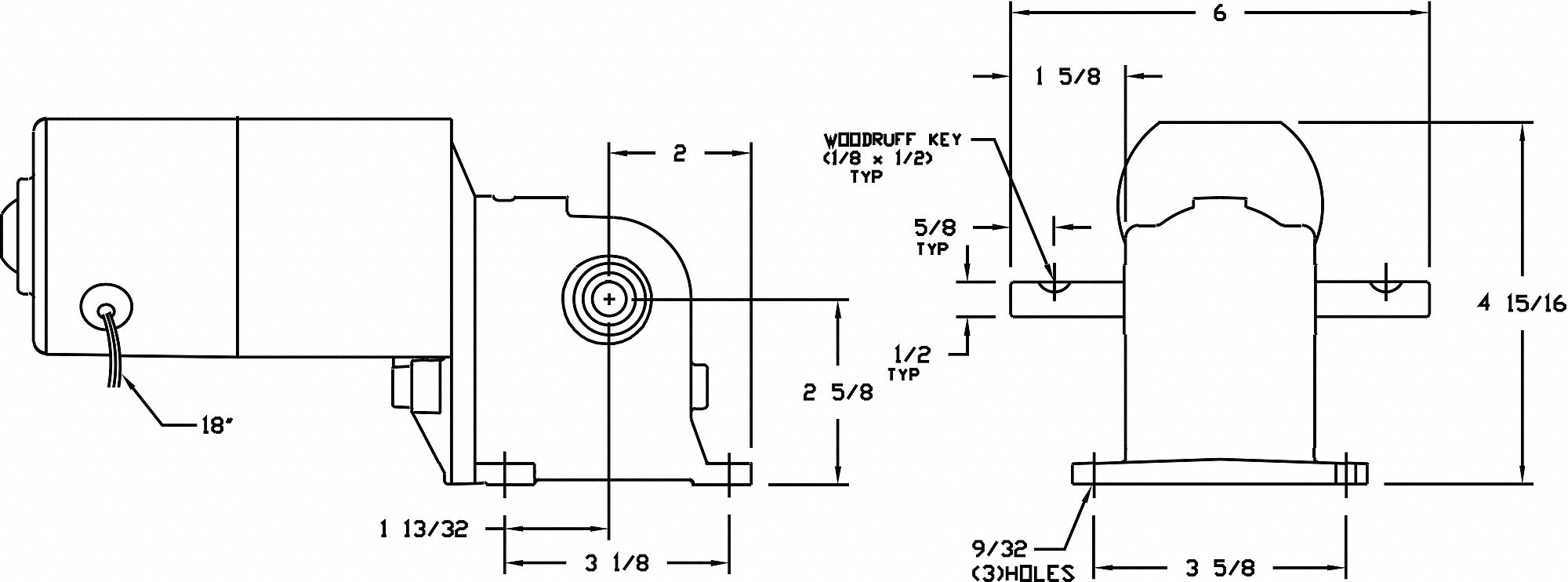 GEARMOTOR RIGHT ANGLE 9.9RPM 90VDC