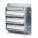 ALUMINUM WALL BACKDRAFT DAMPER, FOR 10 IN FAN, SINGLE PANEL, 13 X 13 IN, 2½ IN D