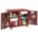 CABINET WORKBENCH, 43⅞ IN X 26⅞ IN, STEEL, BROWN, HANDLE ON SIDE/LOWER SHELF