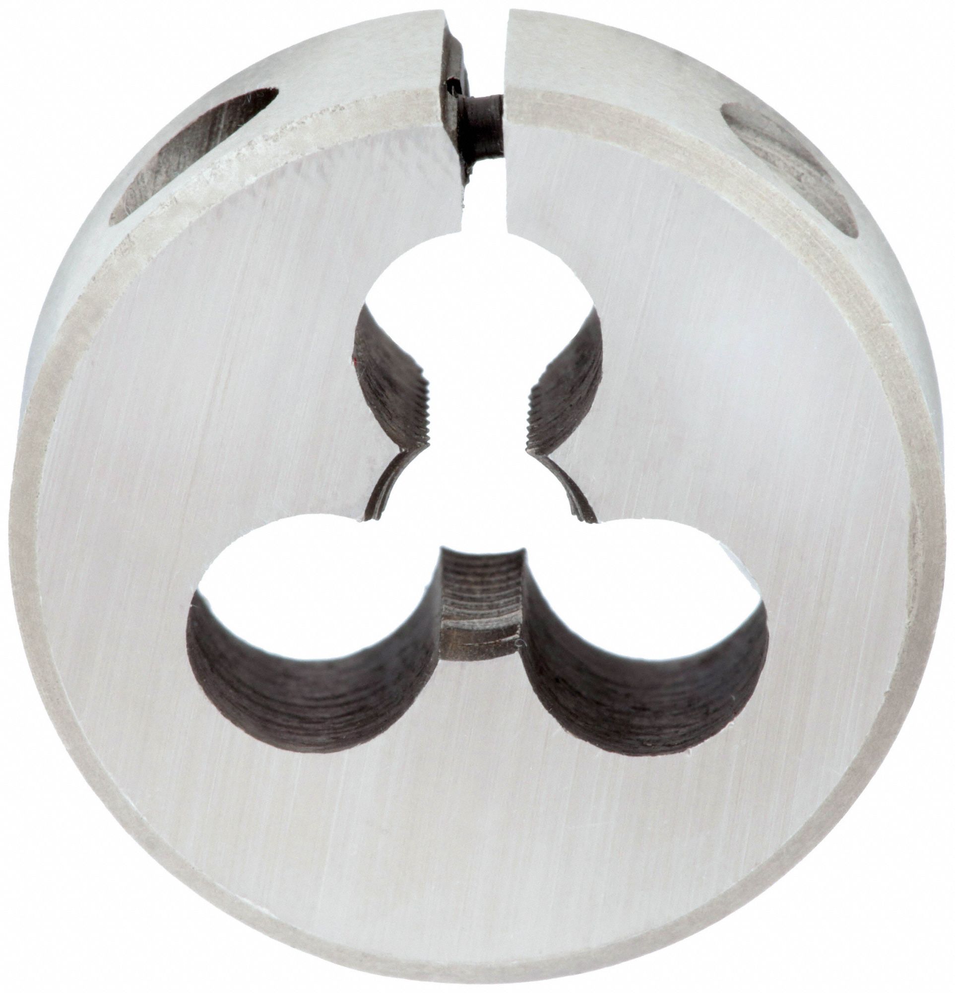 FILIÈRE FILETAGE RONDE, RÉGLABLE, ACIER RAPIDE, DROITIER, FILETAGE M6X1