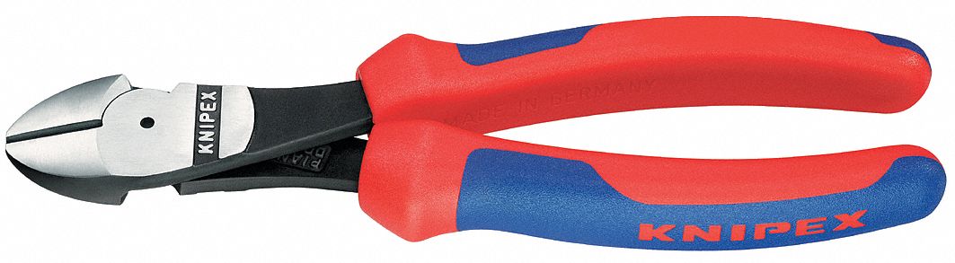 HIGH LEVERAGE DIAGONAL CUTTING PLIER, STANDARD, STRAIGHT, ⅝ IN JAW L, ¾ IN JAW W, TETHER READY