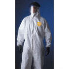 COVERALL,HOODED, ELASTIC WRISTS/ANKLES, ZIPPER, SERGED SEAMS, WHT, XL, PROSHIELD60, MICROPOROUS FILM