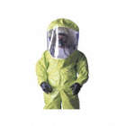 ENCAPSULATED SUIT, LEVEL A, WIDE FACE SHIELD, LIME YELLOW, X-LRG, TYCHEM 10000/PVC/KEVLAR