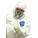 COVERALLS, HOODED, ELASTIC ANKLE/WRIST, ZIPPER, SERGED SEAMS, WHITE, SIZE LARGE, TYVEK PE 400