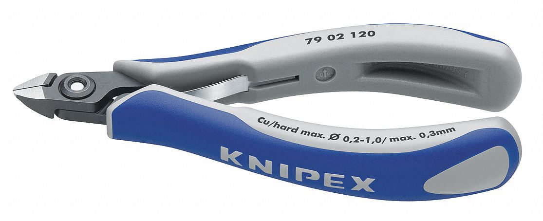 PRECISION DIAGONAL CUTTING PLIER, STANDARD, STRAIGHT, ¼ IN JAW L, ⅜ IN JAW W, 4¾ IN OVERALL L