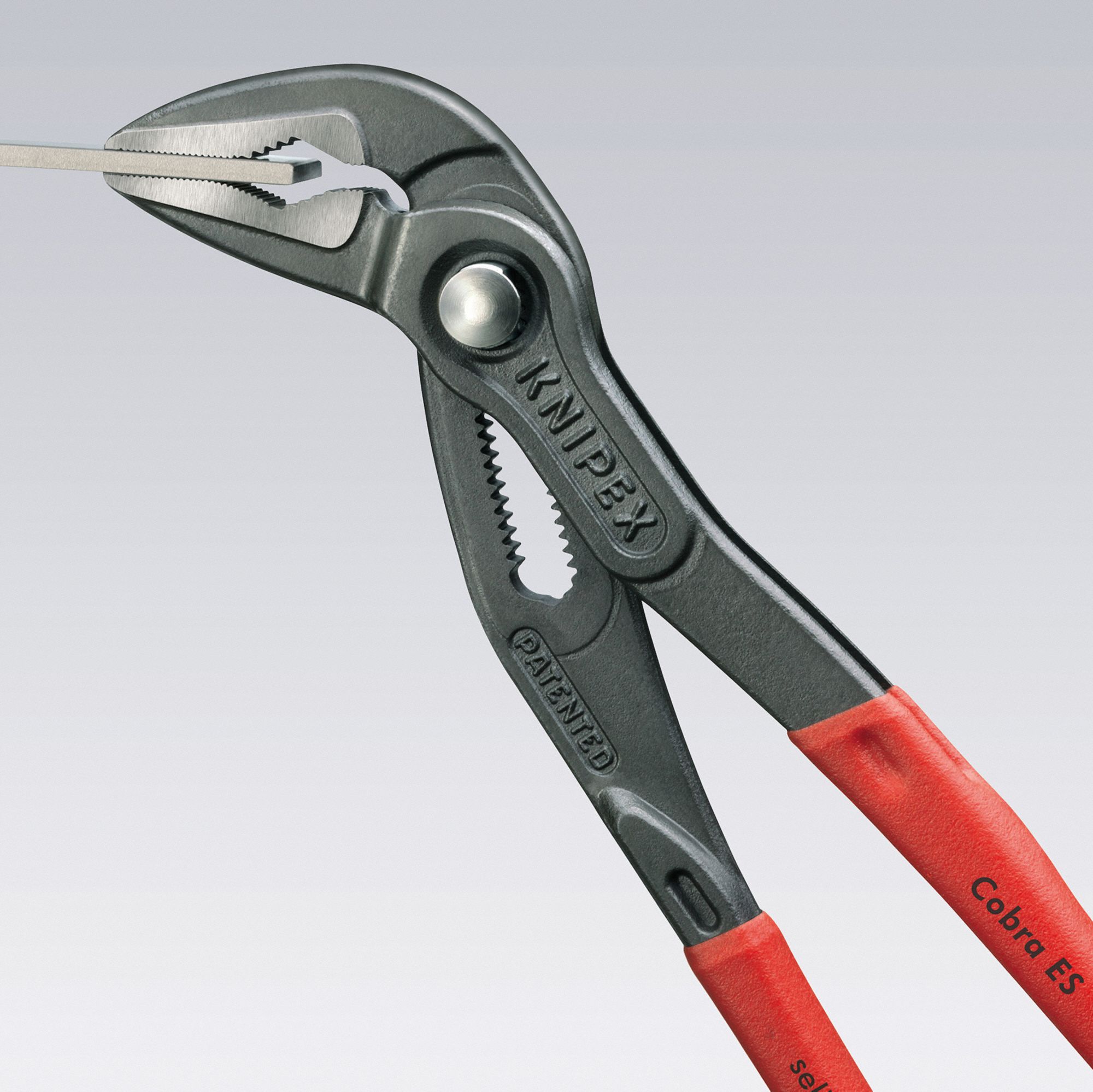 KNIPEX VJaw Push Button Tongue and Groove Pliers, Dipped Handle