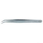 TWEEZERS,ANTI-MAGNETIC,ANGLED,4-3/4 IN