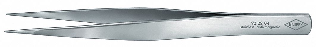 Precision Tweezers, SS, Straight, 5 3/64"L