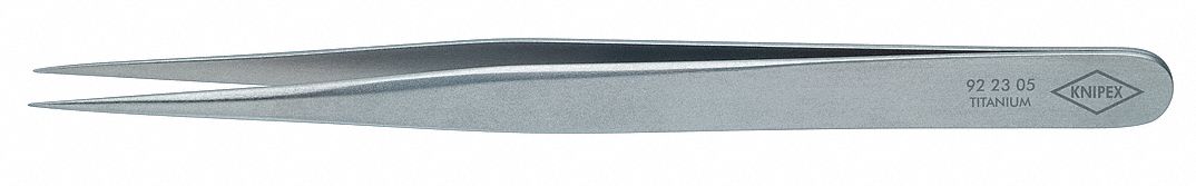 PRECISION TWEEZERS, TITANIUM, POINT, STRAIGHT TIP, 0.3 MM TIP THICK