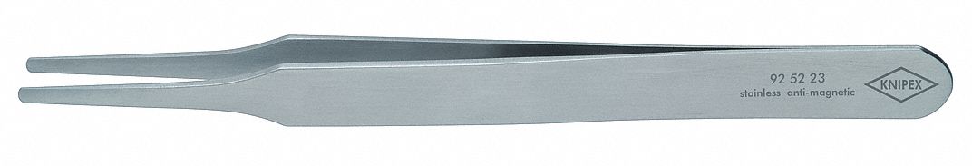 Precision Tweezers, SS, Straight, 4 21/32"L