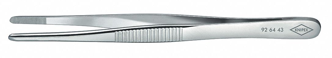 Precision Tweezers, SS, Straight, 4 23/32"L