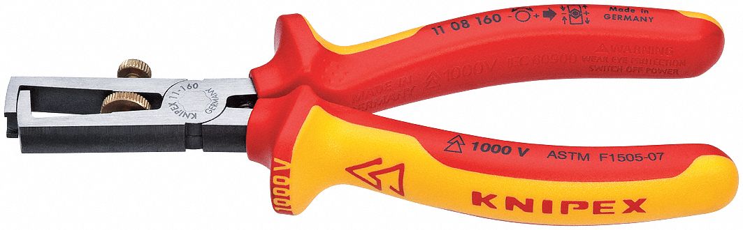 Wire Stripper, 7 AWG, 6-1/4 In