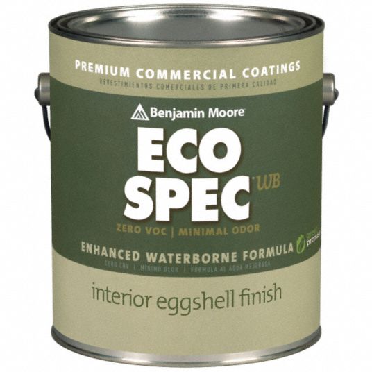 BENJAMIN MOORE Eggshell Interior Paint, Linen White, 1 gal 10U406