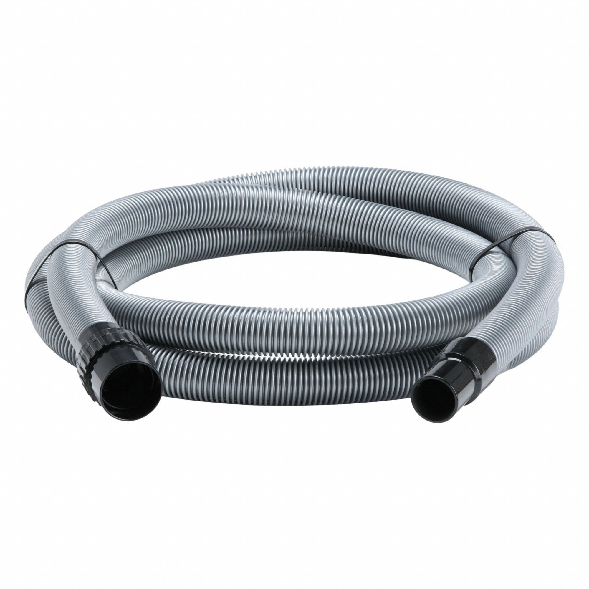 Vacuum Hose: 1 1/2 in Hose Dia, 13 ft Hose Lg, Plastic, Gray