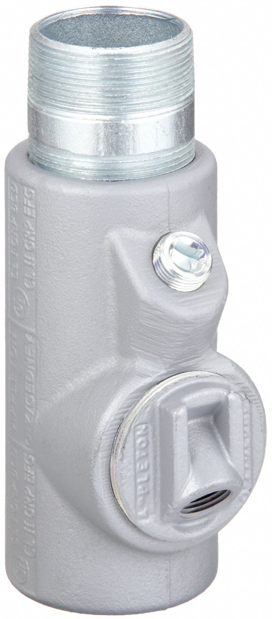 Sealing Fitting - Vertical: Iron, 1 1/2 in Trade Size, Male to Female, 5 1/2 in Overall Lg