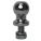 TRAILER HITCH BALL, INT THREAD, LD CAP 3500 LB, 1 3/4 IN L, 3/4 IN DIA, 2 IN, STEEL/CHROME