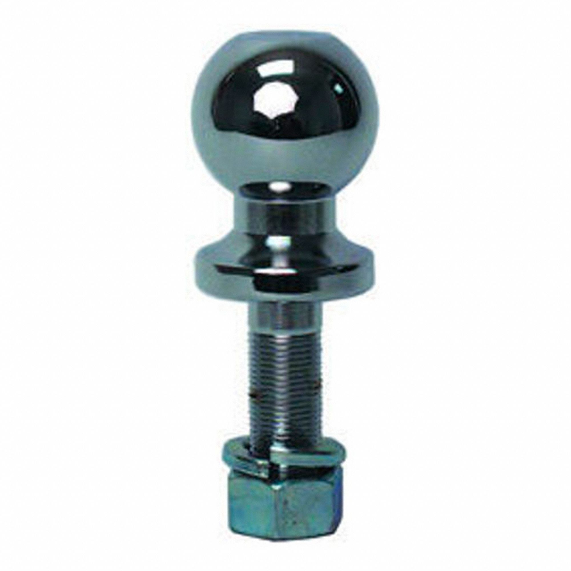 TRAILER HITCH BALL, EXT, LONG SHANK, LD CAP 2000 LB, 3 IN L, 3/4 IN DIA, 1 7/8 IN, CHROME