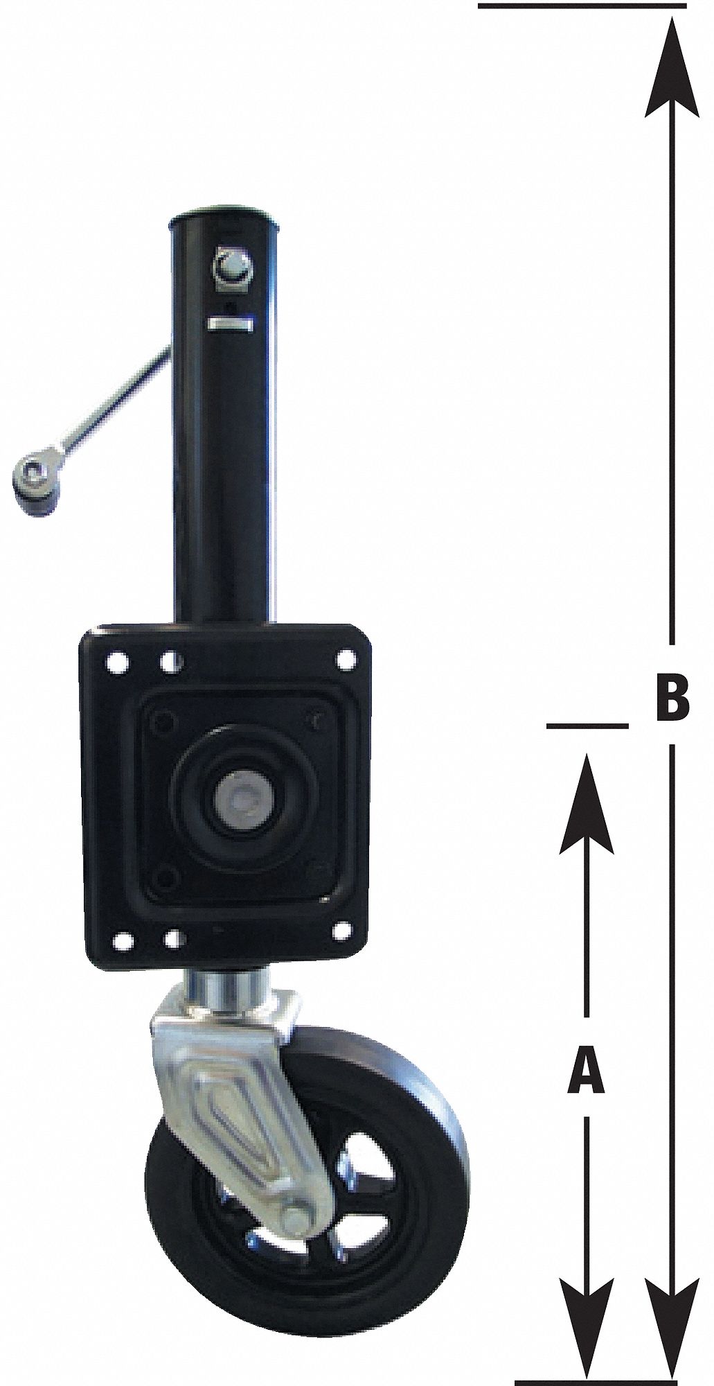 SWING-WAY JACK, RV/MARINE, SIDE WIND, 1500 LB LIFT CAPACITY, 25-1/4 IN HEIGHT/10 IN LIFT, STEEL