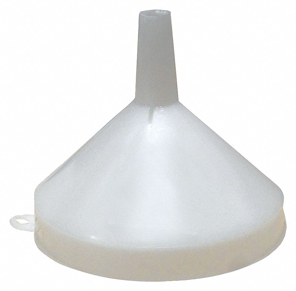 FUNNEL MULTI PURPOSE, FLEXIBLE, SPARK PROOF, DENT PROOF, RUST PROOF, 120 OZ, 8 IN, POLYETHYLENE