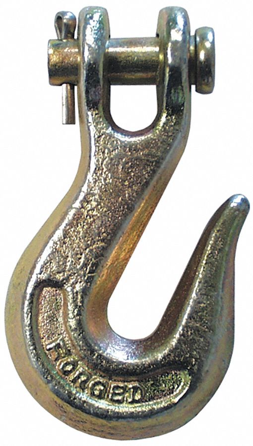 CLEVIS GRAB HOOK, FOR GRADE 70 CHAIN, YELLOW, 1/4 IN, ALLOY STEEL/ZINC DICHROMATE