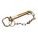 HITCH PIN, FOLDING HANDLE, W/CHAINED LYNCH PIN, YLW ZINC-PLATED, 6 1/4 IN L/1 1/4 IN PIN DIA, STEEL