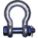 ANCHOR SHACKLE, BOLT TYPE, 1/2 TON WORKING LOAD, GALVANIZED FINISH, 1/4 IN DIA, FORGED STEEL