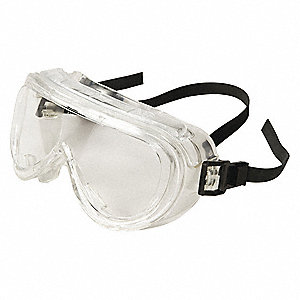 SAFETY GOGGLES,CLEAR FRAME,CLEAR LENS,PC
