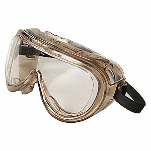 SAFETY GOGGLES,SMOKE FRAME,CLEAR LENS,PC