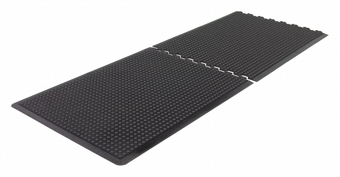 BUBBLE MAT, CENTRE LINK, RUBBER BACKING, 3 X 4 FT, ⅝ IN THICK, BLACK, RECTANGLE