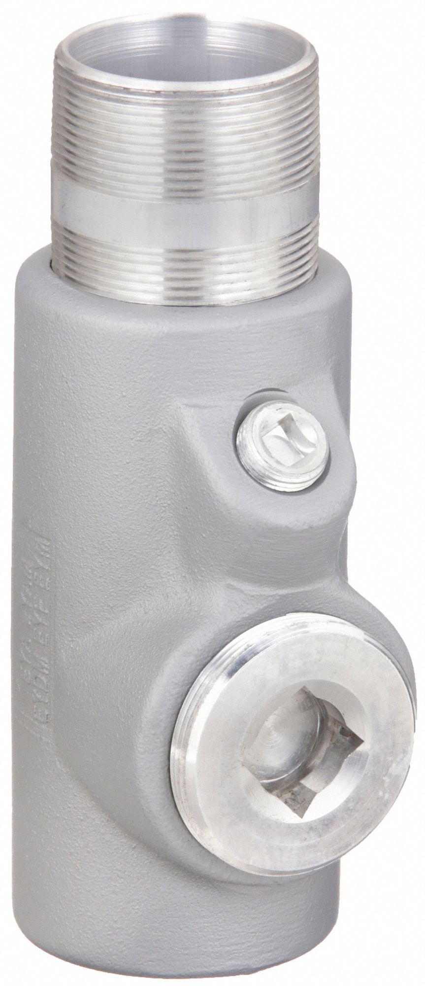 Sealing Fitting - Vertical and Horizontal: Aluminum, 2 1/2 in Trade Size, Male to Female