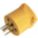 STRAIGHT BLADE PLUG, 3 WIRE, NEMA 5-15P, 15 A, 125 V, YLW, CORD SZ 1/4 IN - 33/50 IN, TP VINYL