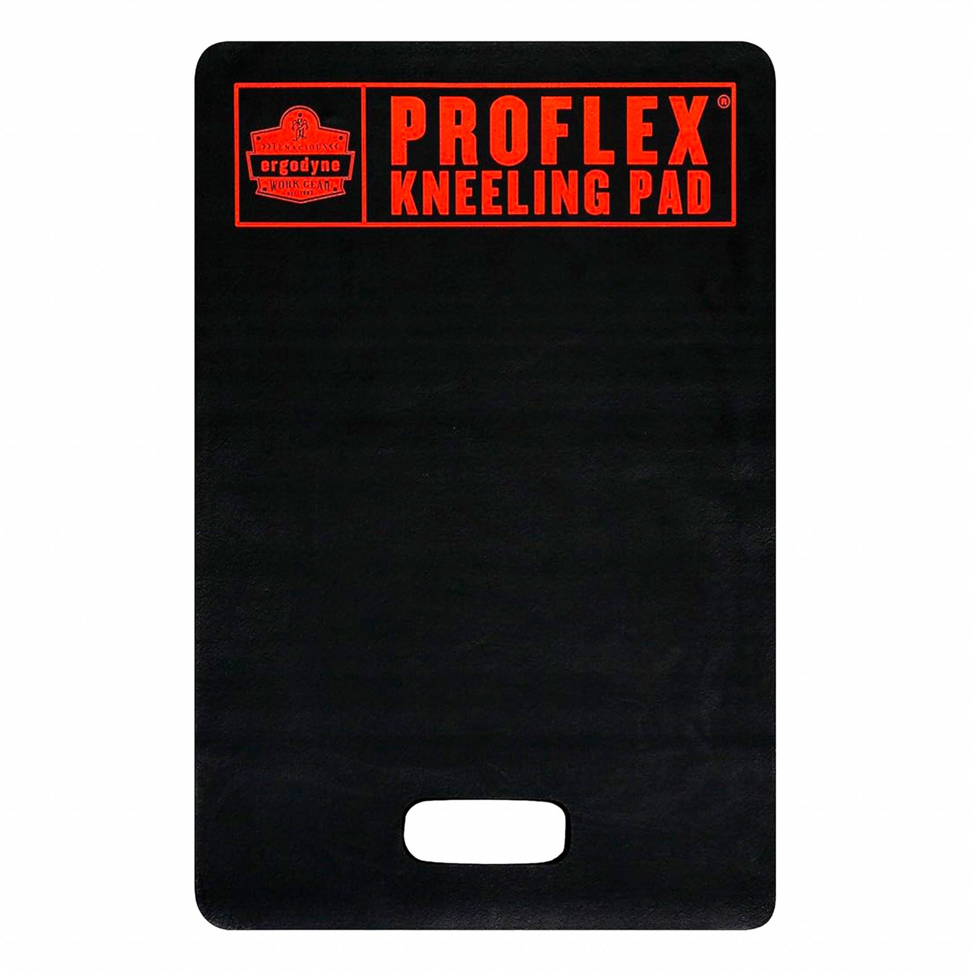 KNEELING PAD, 14 IN X 21 IN, 1 IN THICK, CUTOUT HANDLE, ORANGE