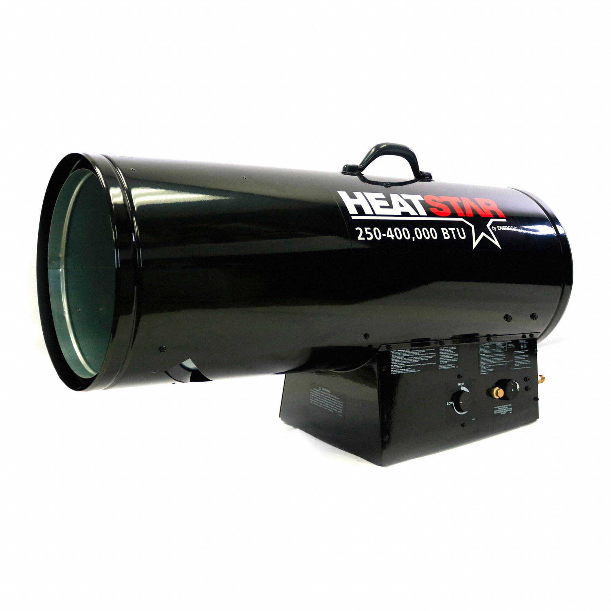 INDUSTRIAL HEATER, HS400FAVT, 115V AC, 38½X22¼X14¾ IN, 60 HZ, STEEL, 1,400 CFM, 9,000 SQ FT AREA, 400,000 BTUH, INDOOR