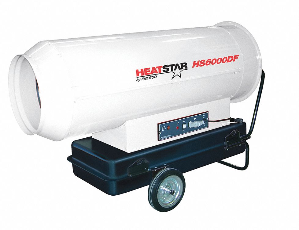 HEATER, 27 IN W, 39 IN H, 76 IN L, 60 HZ, 2,800 CFM, 14,250 SQ FT HEATING AREA, 610,000 BTUH