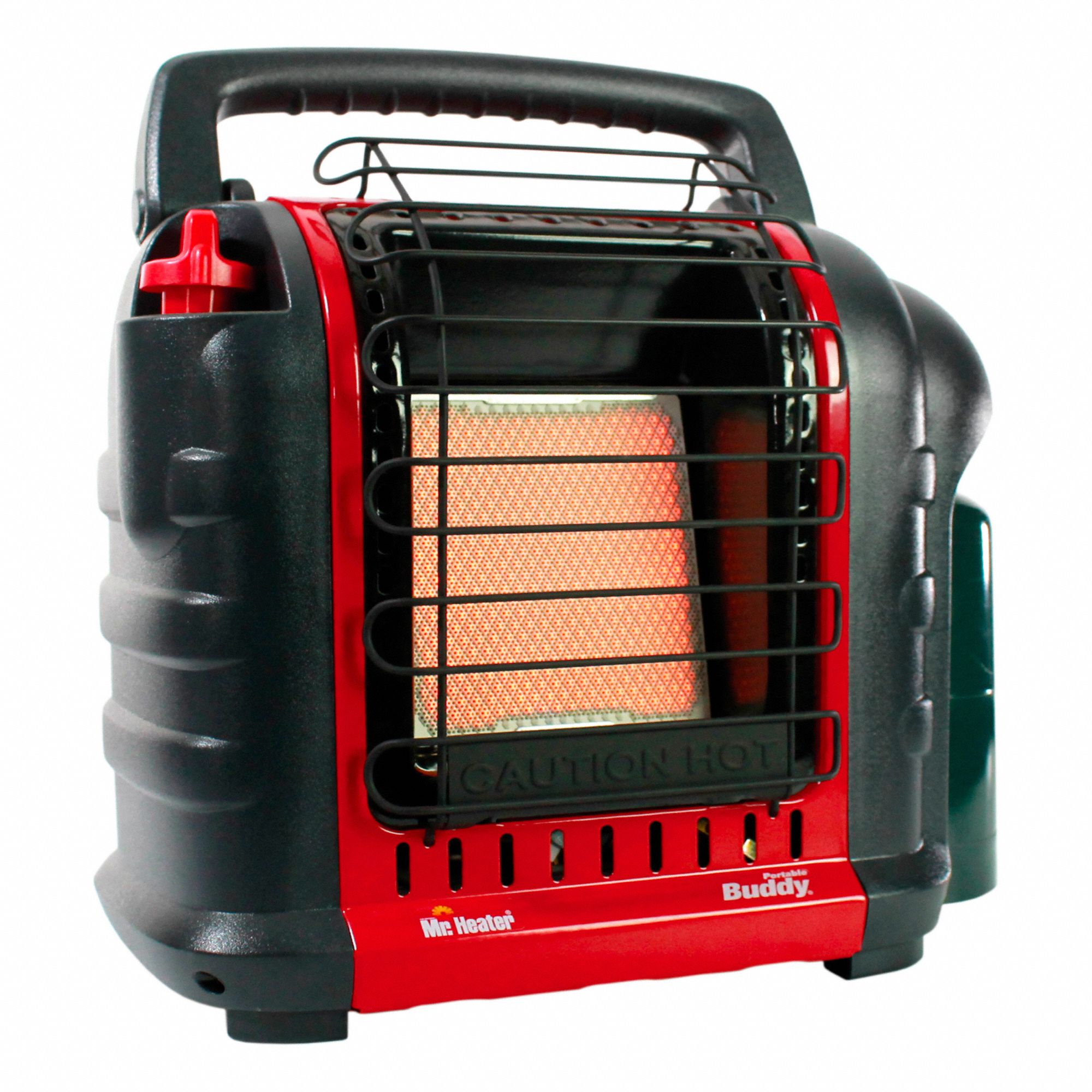 PORTABLE BUDDY HEATER, PROPANE, 9000 BTUH, 200 SQ FT, AUTO LOW OXYGEN SHUT OFF, 15 IN W