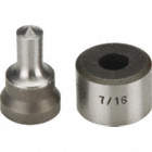PUNCH AND DIE SET, 0.38/0.44/0.44 IN COLD ROLLED, CIRCLE HOLE, FOR HYDRAULIC PUNCHES