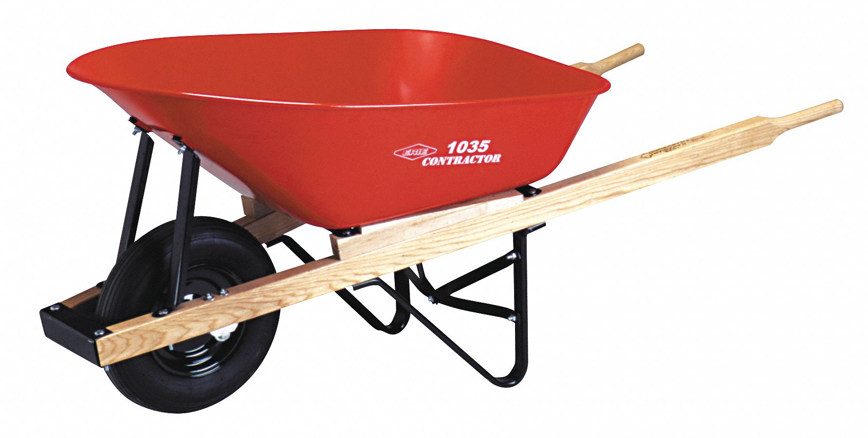 Erie E-1038 Contractor Wheelbarrow, Cu-ft Volume,