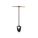 POST HOLE AUGER, MANUAL ROTATION, BLACK, 48 IN L, ADJUSTABLE, 6/7/8 IN DIA, STEEL