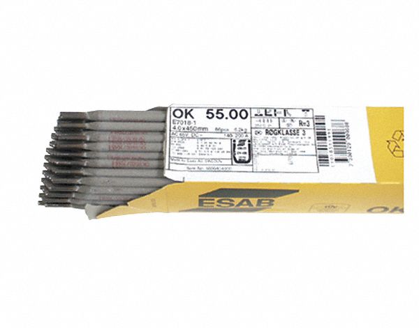 OK 55.00 LOW-HYDROGEN ELECTRODE, AC-DCEP, 18 IN L, 3/16 IN DIA, STEEL, 6.1 KG