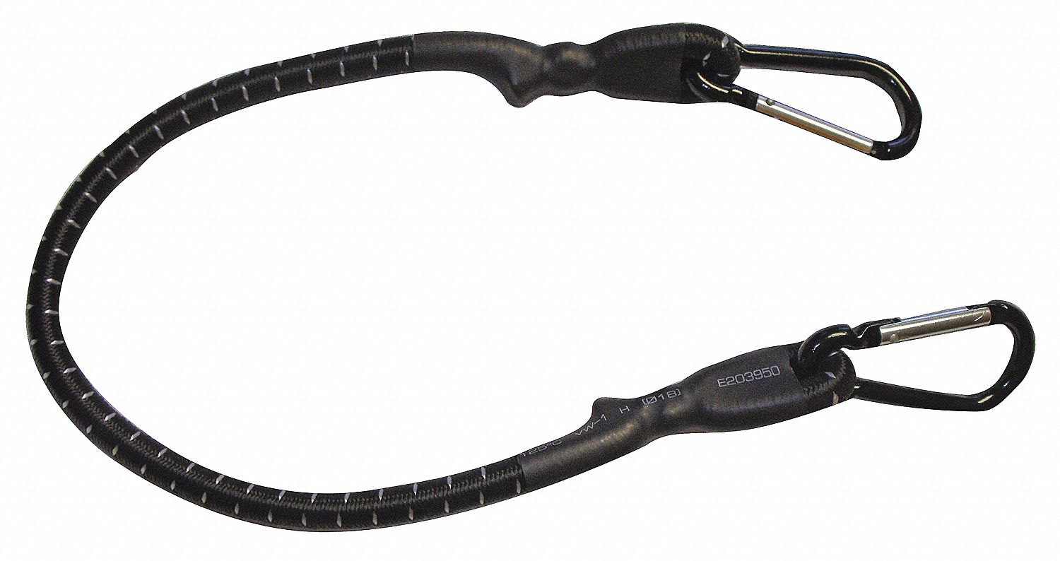 B. ERICKSON ROUND STRETCH CORD, WITH CARABINER HOOKS, FOR TARPS