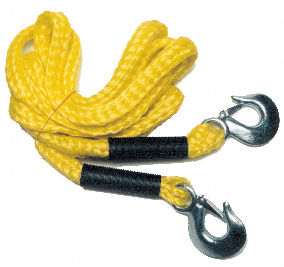 TOW ROPE, FOR PICK-UPS, LD CAP 8500 LB, BLUE, 14 FT X 7/8 IN, FORGED STEEL