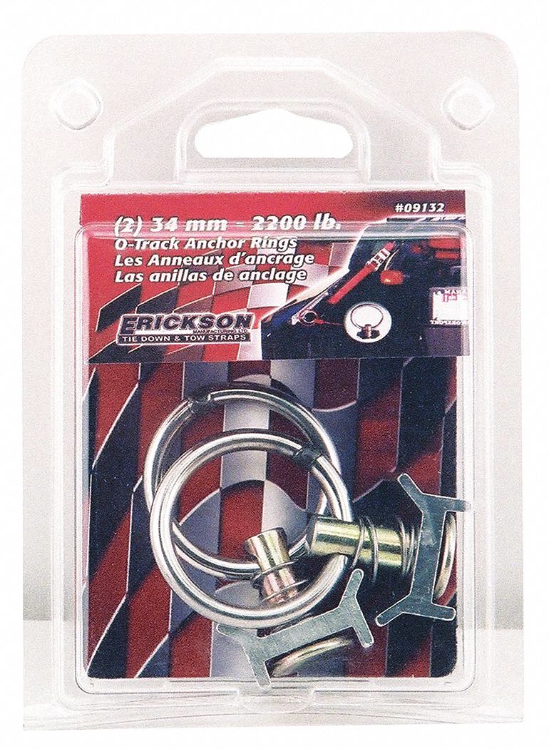 ANCHOR RING, 1¾ X 3½ IN, ALUMINUM, 1,750 LB (SIDE PULL), 2,200 LB (STRAIGHT PULL) LOAD LIMIT, FOR USE WITH 09129