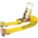 RATCHET STRAP, FLAT HOOK, BREAK 15000 LB, LOAD 5000 LB, YELLOW, 30 FT X 3 IN, POLYESTER