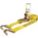 RATCHET STRAP, J HOOK, BREAK 15000 LB, LOAD 5000 LB, YELLOW, 30 FT X 3 IN, POLYESTER