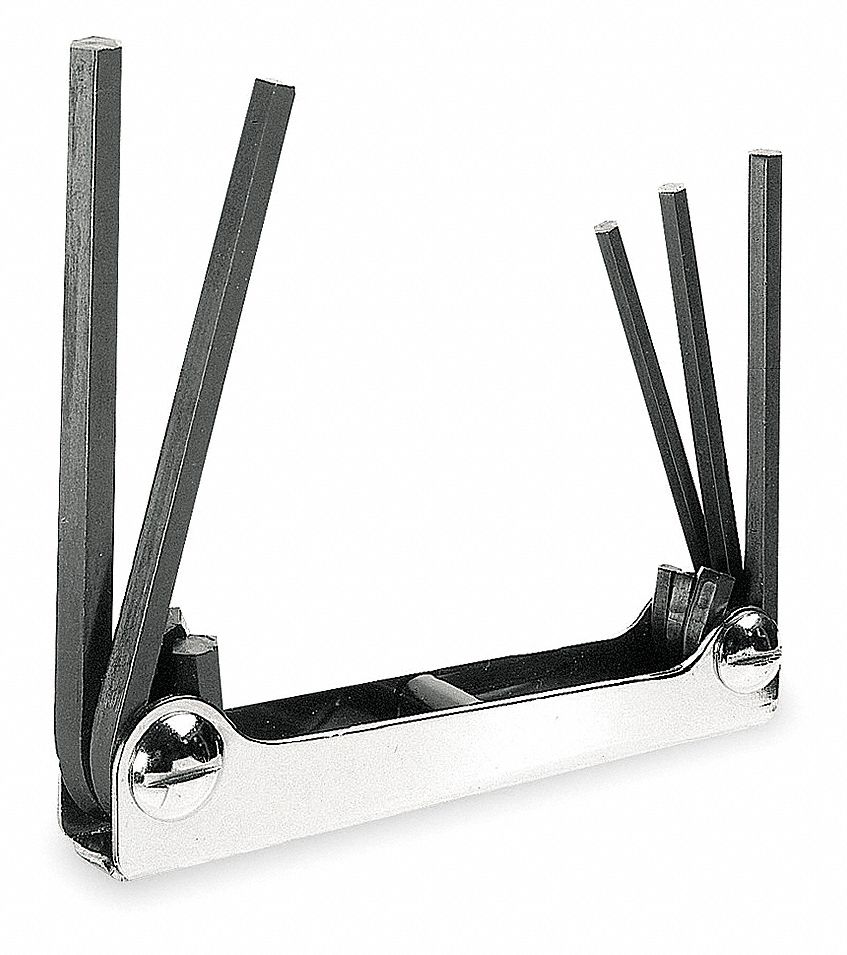 HEX KEY SET, METRIC, SHORT, 1 PIECE, 1.5 MM/2.5 MM/2 MM/3 MM/4 MM/5 MM/6 MM TIP SIZE, 7 TIPS