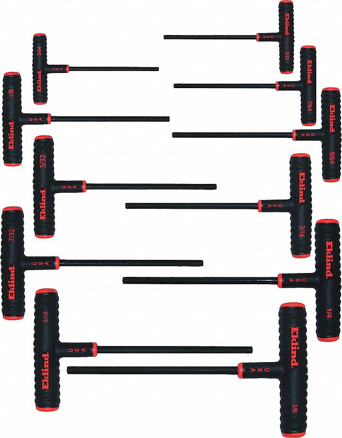 ENS CLES HEX POIGNEE-T 6PO 11PC SAE