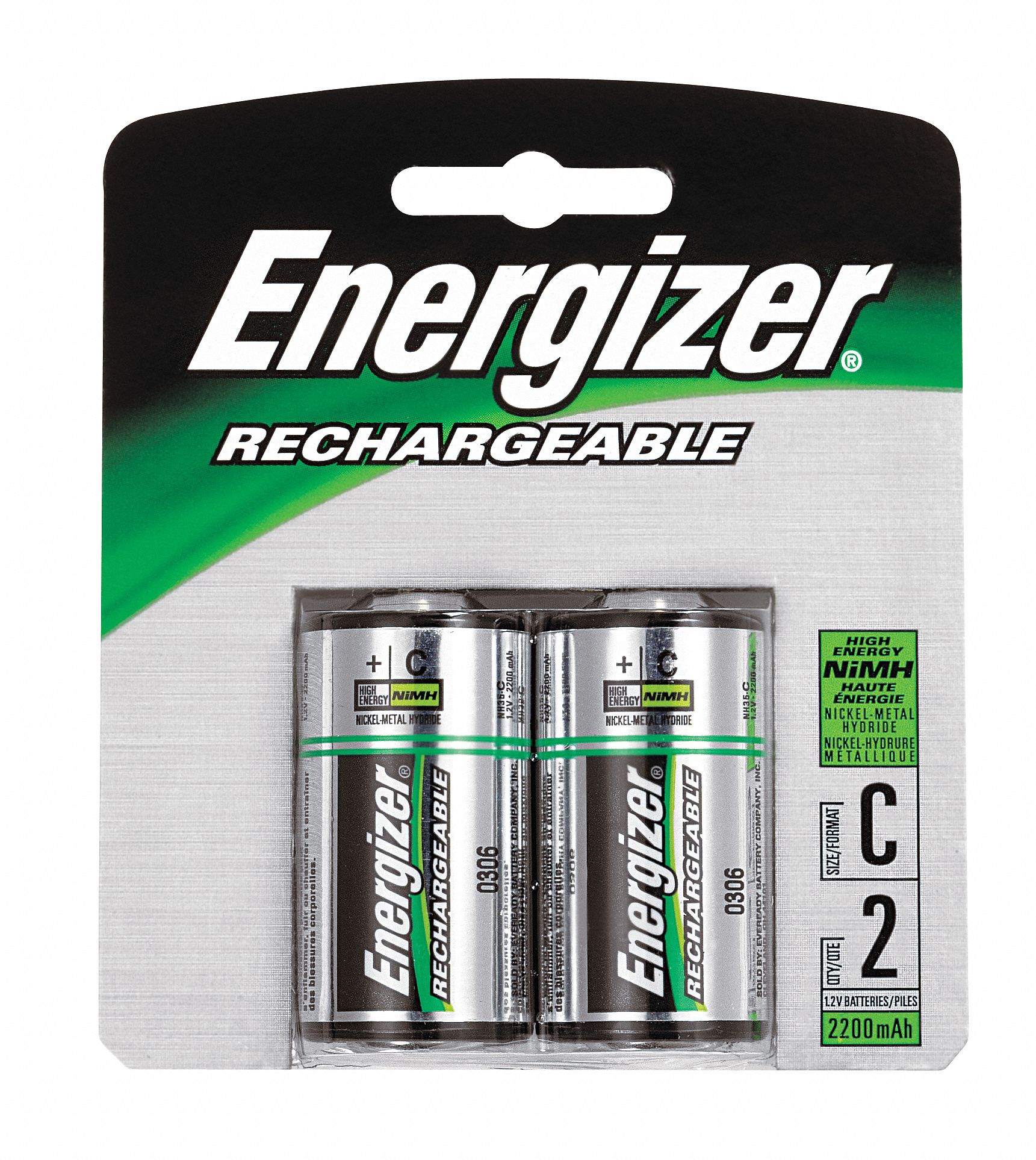 NH35BP2 PILE RECH NIMH C 2500MAH ENERGIZER PK2