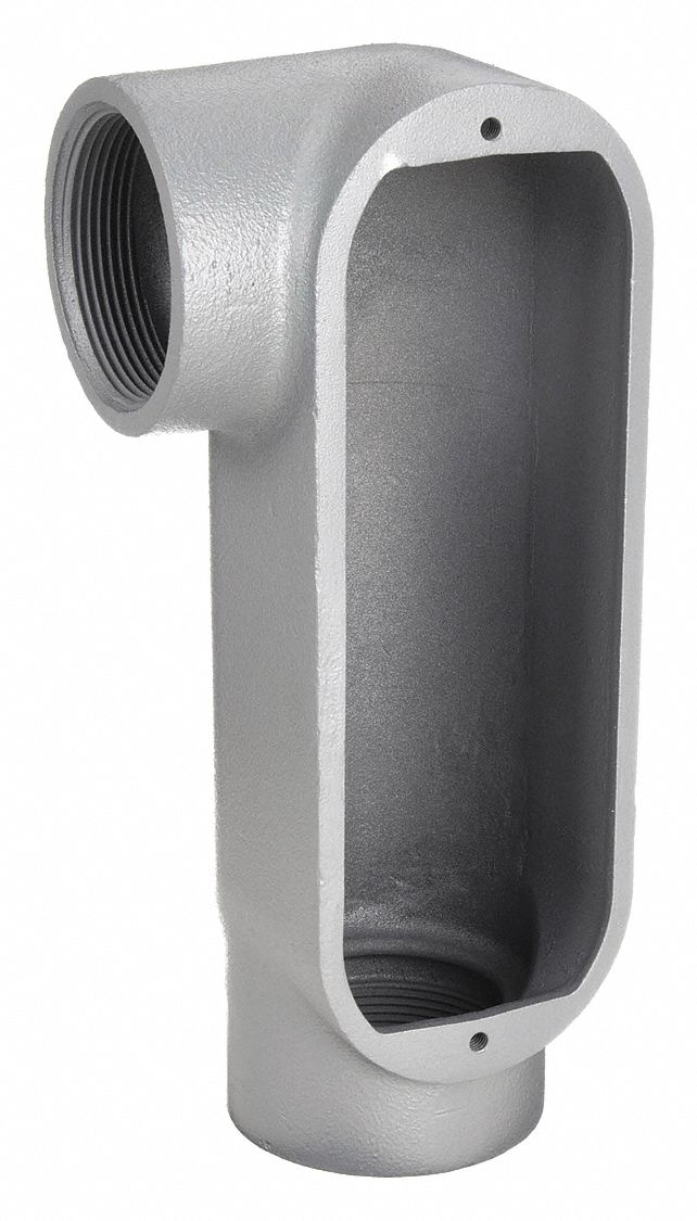 Iron, 4 in Trade Size, Conduit Outlet Body 10W072LR400M Grainger