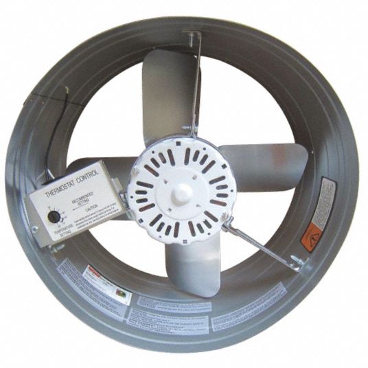 DAYTON Attic Exhaust Fan Gable Mount, Electric Motor, Max. 2,300 sq ft