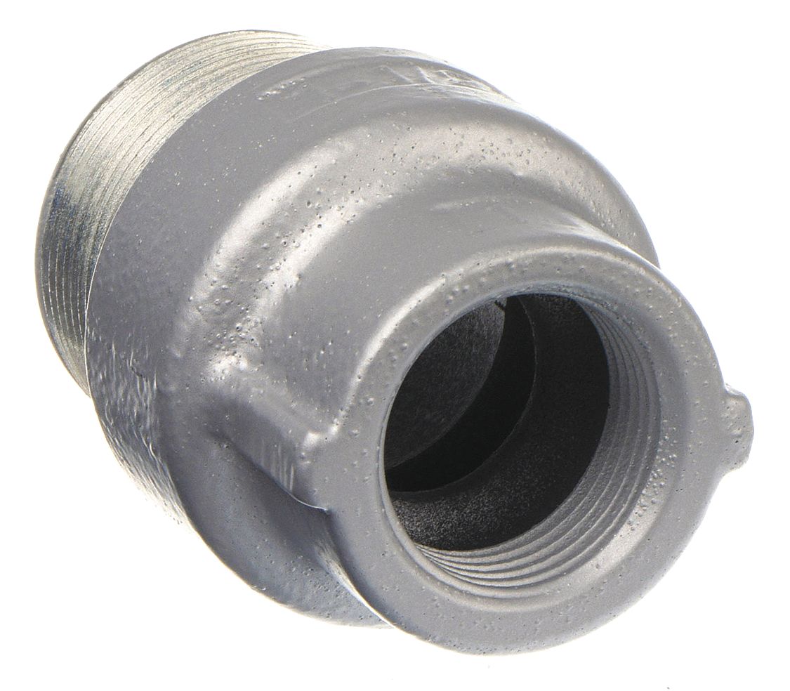 Sealing Hubs - Vertical: Iron, 1 in_1 1/2 in Trade Size, Male to Female, 3 1/8 in Overall Lg